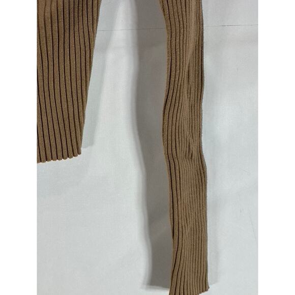 H&M Women's Brown Rib Knit V-Neck Long Sleeve Button-Up Cardigan SZ XS - Picture 6 of 9